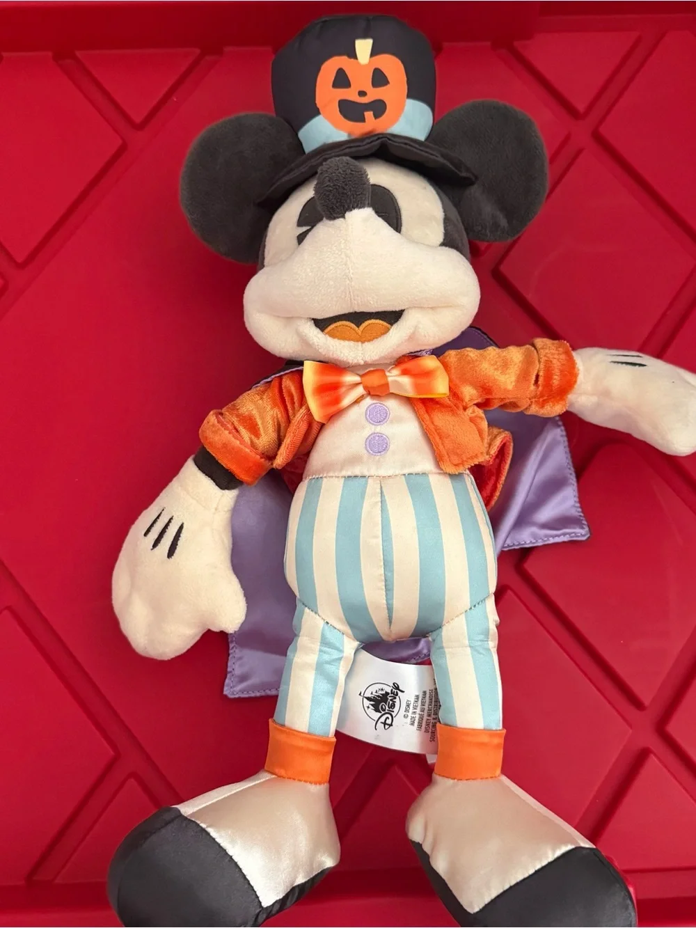Disney Halloween Mickey Mouse Plush - Orange, Blue & Black